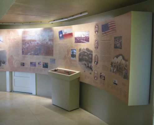 Indoor Museum Exhibit Laminated Wall Wrap at Fannin Battlefield Visitor Center