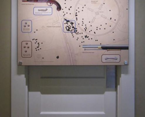 Custom Information Graphic Sign in Museum Exhibit at Fannin Battlefield Visitor Center