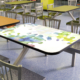 Close Up of Table Laminate at Union Hill High School