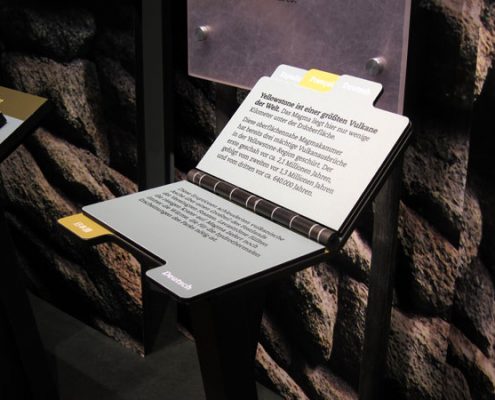 Interactive Sign in Museum Exhibit at Old Faithful Visitor Education Center