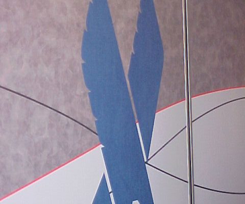 Indoor Custom Laminate Wall Wrap at American Airlines Jetbridge with Logo