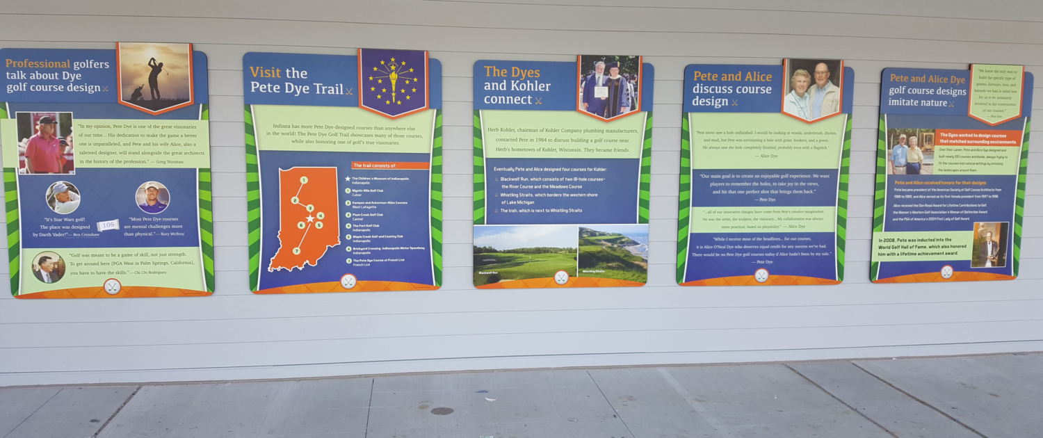 Indianapolis Children's Museum mutiple graphics panels mounted to wall